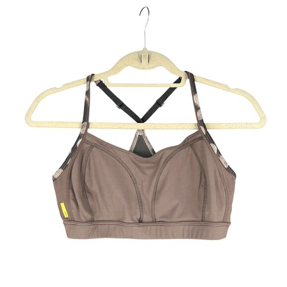 Lolë Brown‎ Adjustable Straps Racer Back Pattern Athletic Sports Bra Medium - Picture 1 of 5